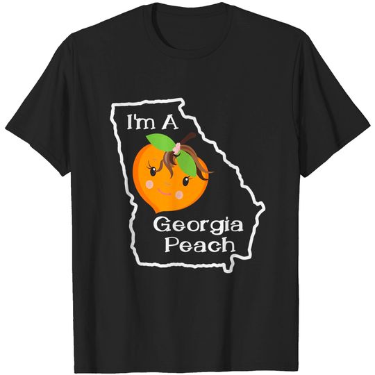 Discover State Of Georgia Outline T-Shirt I'm A Georgia Peach