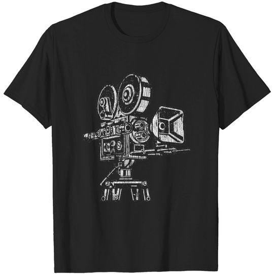 Discover Film Lover Vintage 35mm 70mm Movie Camera T-Shirt
