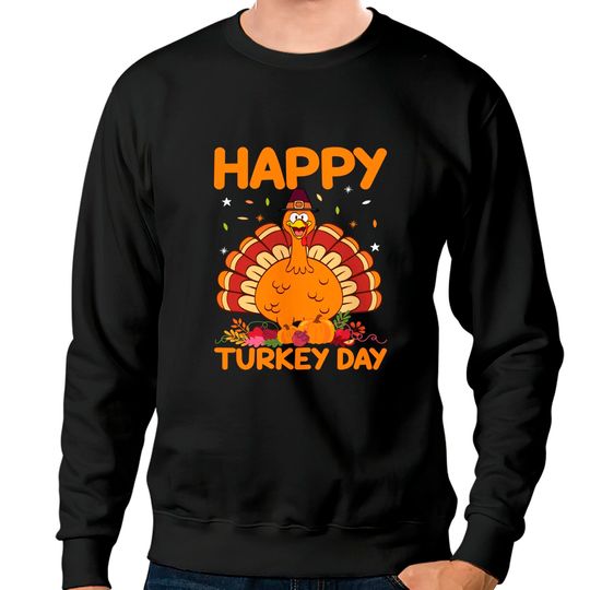 Discover Happy Thanksgiving For Boys Girls Kids Pilgrim Turkey Sweatshirt