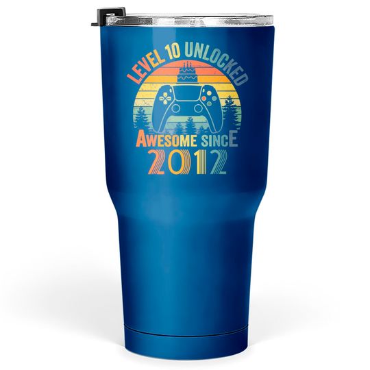 Discover Level 10 Unlocked Video Gamer 10th Birthday Tumblers