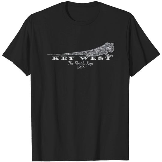 Discover Key West, The Florida Keys, Iguana T-Shirt