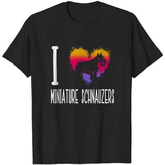 Discover I Love Miniature Schnauzers T-Shirt
