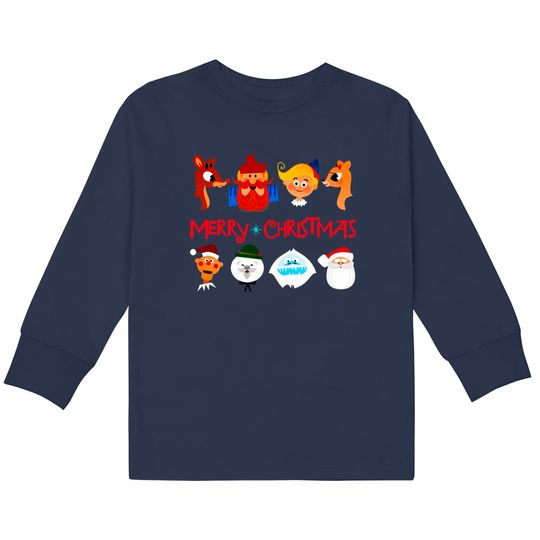Discover Rudolph The Red Nosed Reindeer Kids Long Sleeve T-Shirt - Holiday Cheer
