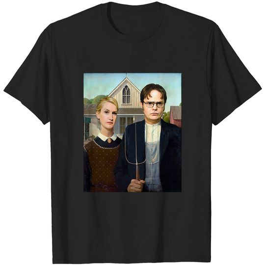 Discover Dwight and Angela (American Gothic) - The Office - T-Shirt