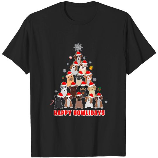 Discover Dog Lover Christmas Tree T-Shirt