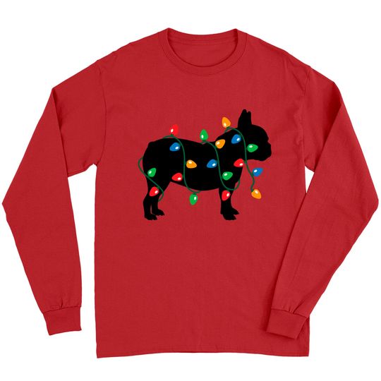 Discover Frenchie Christmas Lights French Bulldog Dog Gift Long Sleeve