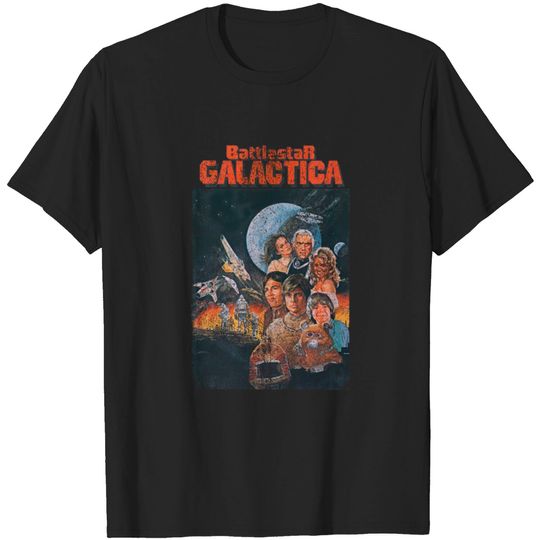 Discover Vintage Distressed Battlestar Galactica - Battlestar Galactica - T-Shirt