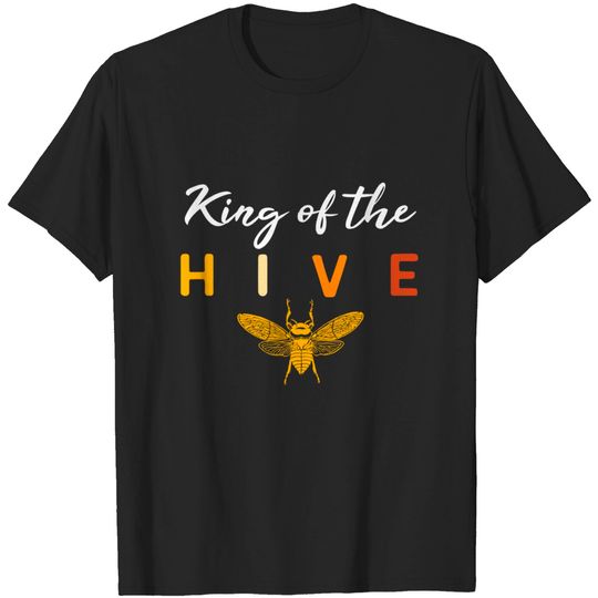 Discover King of Hive Funny Beekeeping Honey Lover Bumblebee Shirt T-Shirt