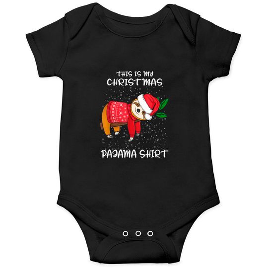 Discover Sloth with Christmas Sweater This Is My Christmas Pajama Onesies
