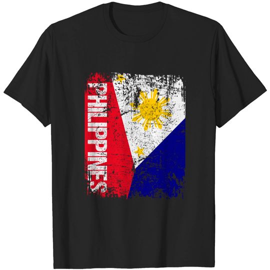 Discover Philippines Flag Vintage Distressed T Shirt