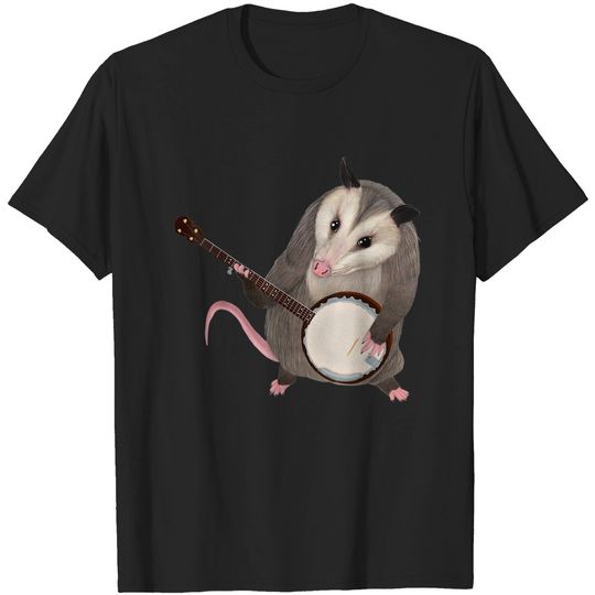 Discover Opossum playing the banjo - possum T-Shirt