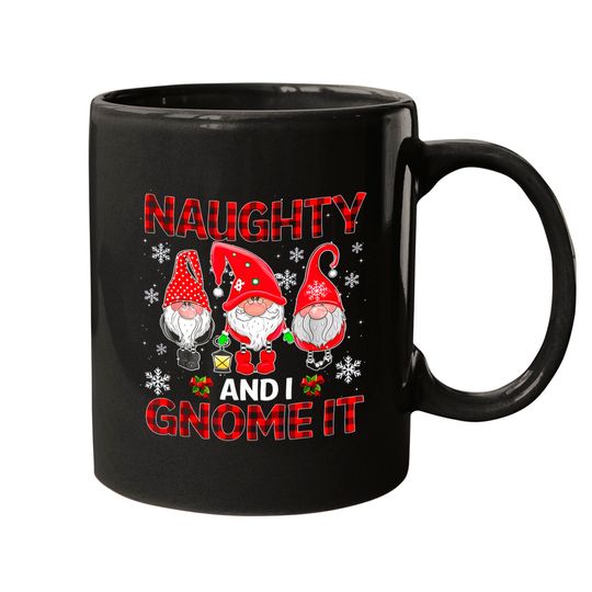 Discover Naughty And I Gnome It Three Gnomes Christmas Mugs
