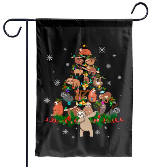 Discover Sloths Christmas Tree Lights  Sloths Xmas Garden Flags