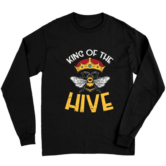 Discover Bee keeper tee King Of The Hive, Graphic Crown, Bee Long Sleeve T-Shirt