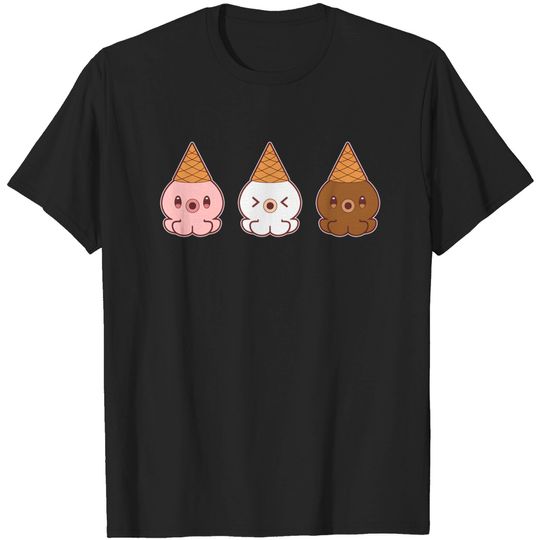 Discover Neapolitan Tentacones - Ice Cream - T-Shirt