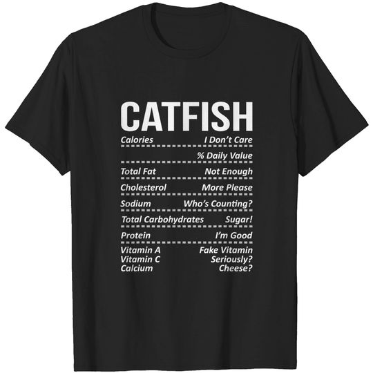 Discover Catfish Facts Funny Catfishing Fish Lover Eater Graphic T-Shirt