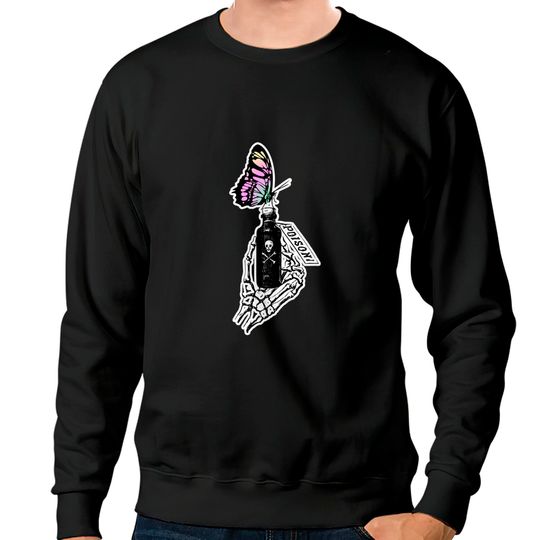 Discover Poison Bottle Sweatshirt Goth Pastel Butterfly, Poison-Bottle Design