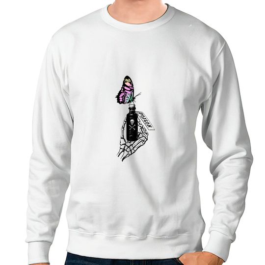 Discover Poison Bottle Sweatshirt Goth Pastel Butterfly, Poison-Bottle Design