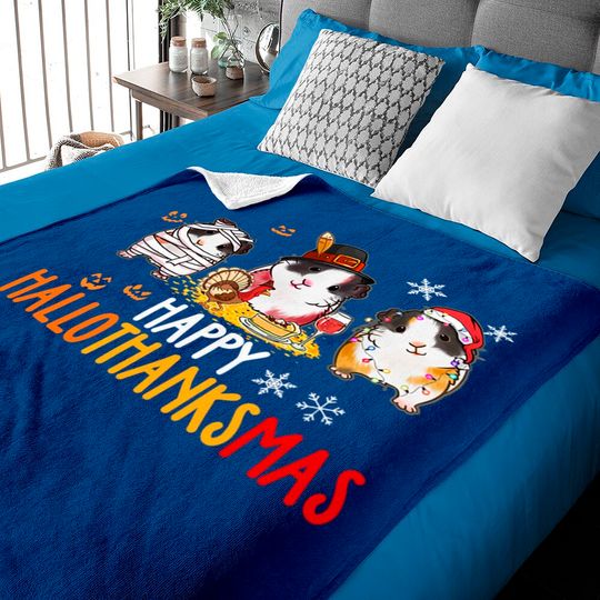 Discover Guinea Pig Halloween And Christmas Happy Hallothanksmas Baby Blankets