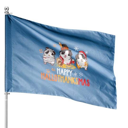 Discover Guinea Pig Halloween And Christmas Happy Hallothanksmas House Flags