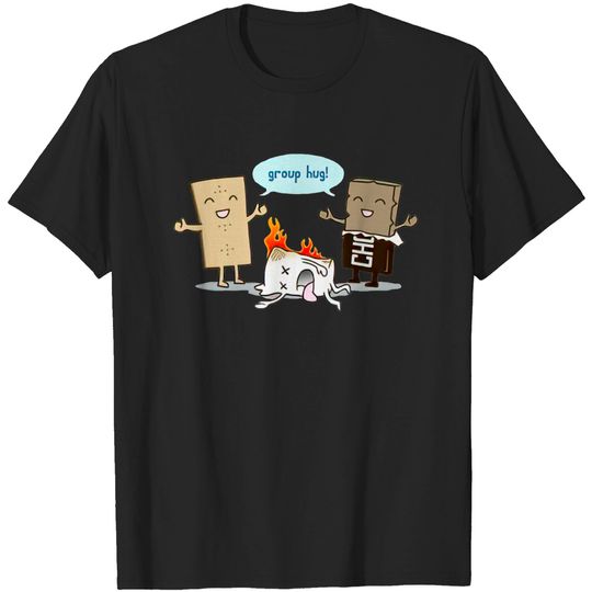 Discover Funny - S'mores Group Hug! - Smores - T-Shirt