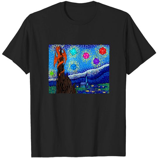 Discover Dungeons & Dragons  Shirt, Van Gogh Starry Night Tshirt