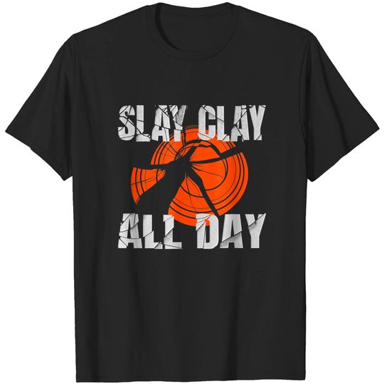 Discover Skeet Trap Shooting,Slay Clay All Day,Shooting Vest Men T-Shirt