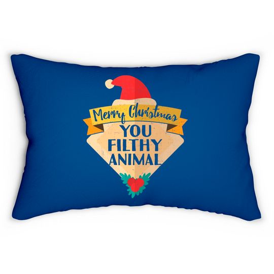 Discover Merry Christmas You Filthy Animal Lumbar Pillows