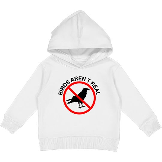 Discover Birds Aren't Real Prohibited Sign Kids Pullover Hoodies
