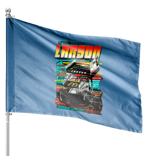 Discover Kyle Larson Racing Car House Flags