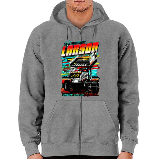 Discover Kyle Larson Racing Car Zip Hoodies