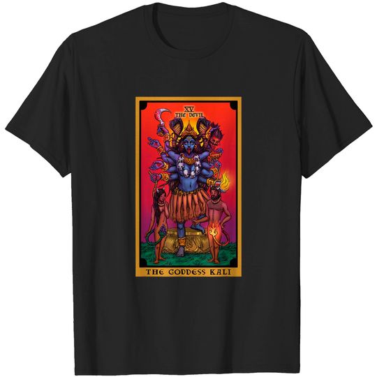 Discover The Goddess Kali The Devil Tarot Card Hindu Indian Witch T-Shirt