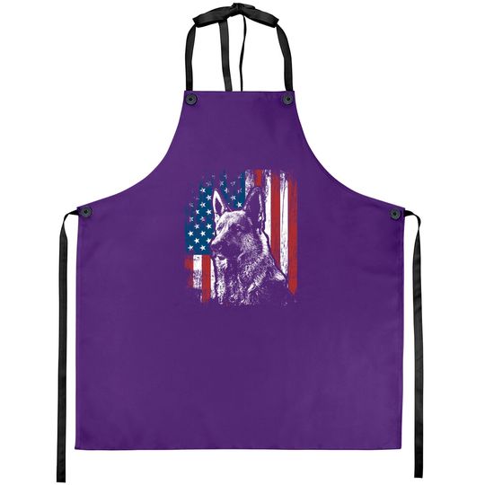 Discover German Shepherd 4th of July American Flag Aprons Gifts