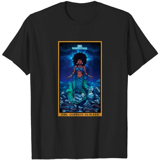 Discover The Goddess Yemaya Temperance Tarot Card Wicca African Witch T-Shirt