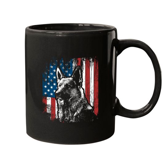 Discover German Shepherd 4th of July American Flag Mugs Gifts
