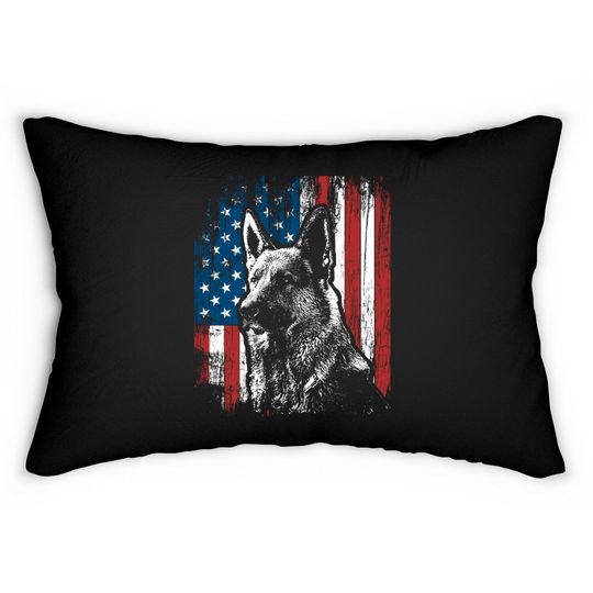 Discover German Shepherd 4th of July American Flag Lumbar Pillows Gifts