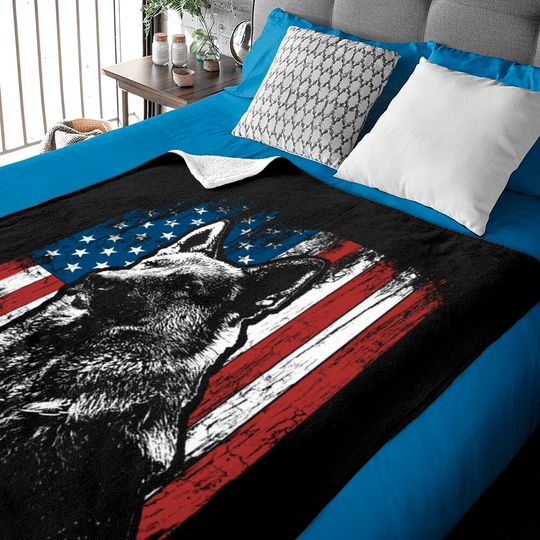 Discover German Shepherd 4th of July American Flag Baby Blankets Gifts
