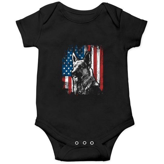 Discover German Shepherd 4th of July American Flag Onesies Gifts