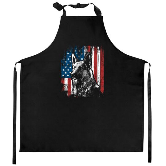 Discover German Shepherd 4th of July American Flag Kitchen Aprons Gifts