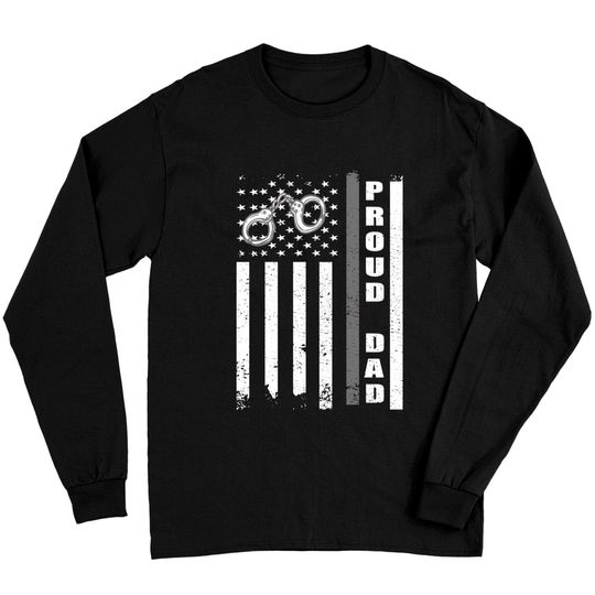 Discover Proud Corrections Dad | US Flag Correctional Officer Dad Long Sleeve