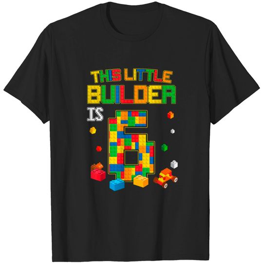 Discover Legoland Birthday T-shirt Building Blocks 6 Years Old Birthday Boy