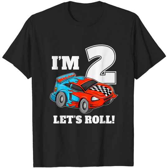Discover Kids Race Car 2nd Birthday Boy 2 Two Toddler Racing Car Driver T Shirt