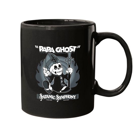 Discover Papa Ghost - Vintage Cartoon Satanic Symphony - Creepy Cute Goth - Ghost - Mugs
