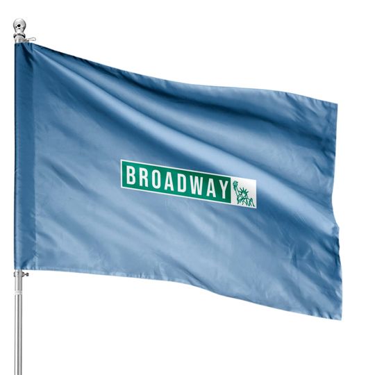 Discover Musical Theater Broadway Street Sign House Flags