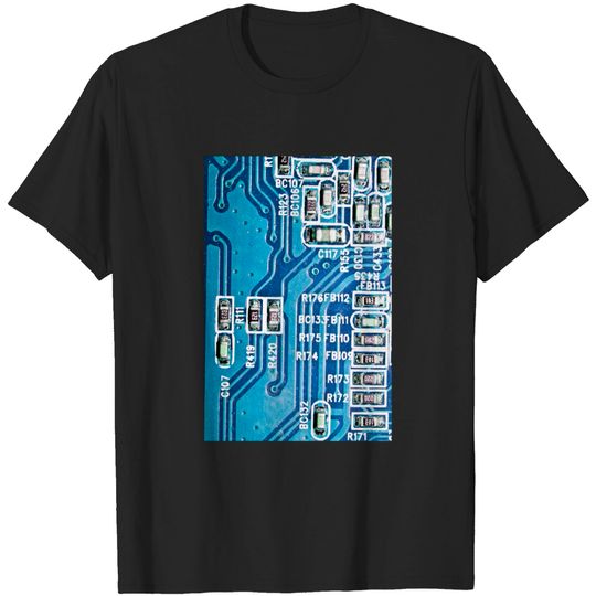 Discover Blue Technology Circuit Board - Technology - T-Shirt