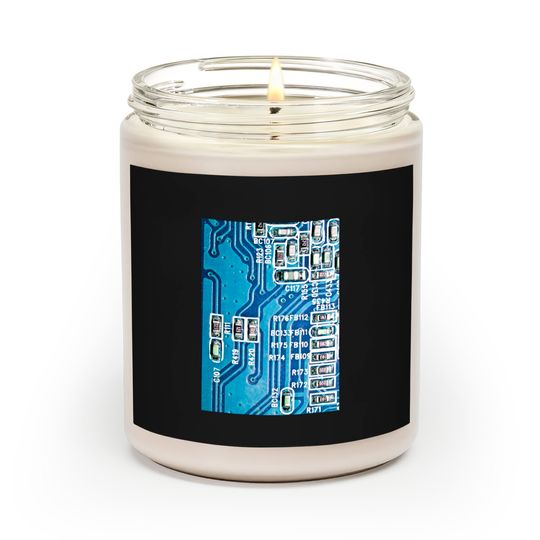 Discover Blue Technology Circuit Board - Technology - Scented Candles
