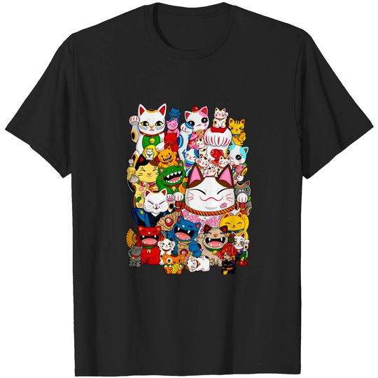 Discover Maneki Neko Lucky Cat Collection T-Shirt