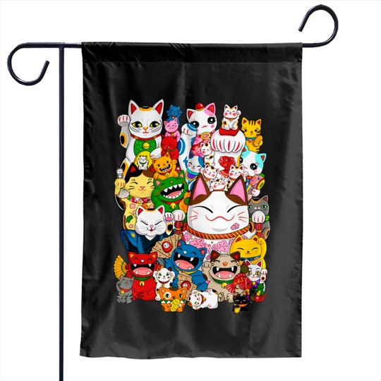 Discover Maneki Neko Lucky Cat Collection Garden Flags