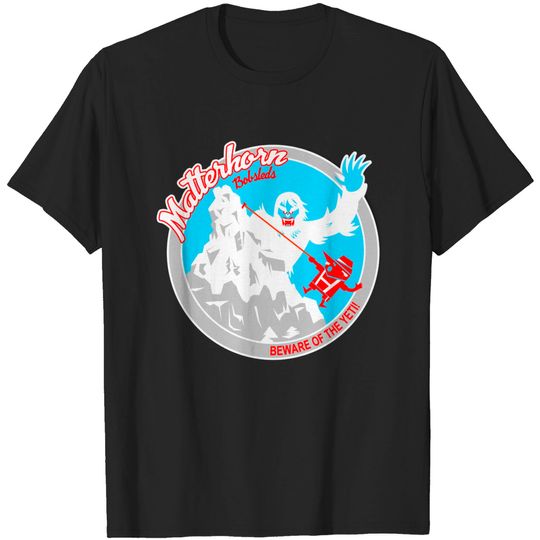 Discover Matterhorn Bobsleds (red, blue, white) - Abominable Snowman - T-Shirt