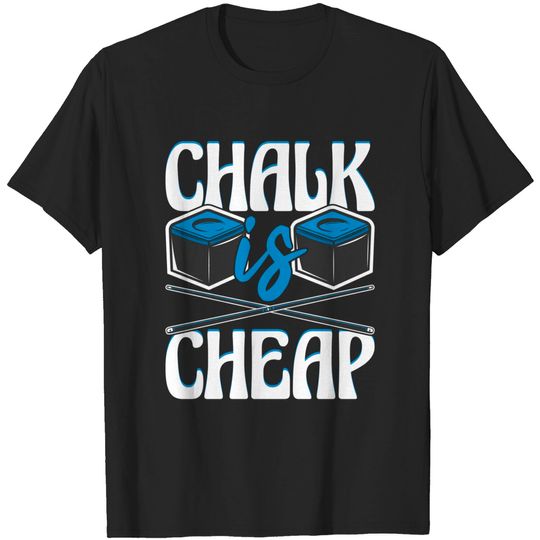 Discover Chalk  8 Ball Pool Billiard Player T-Shirt